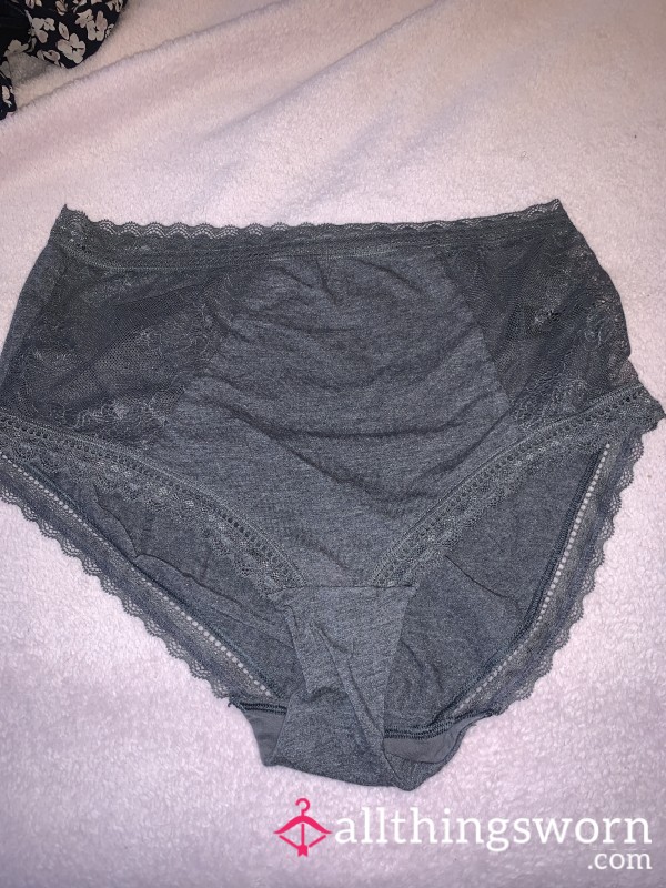 Gray Flower Lace Panty