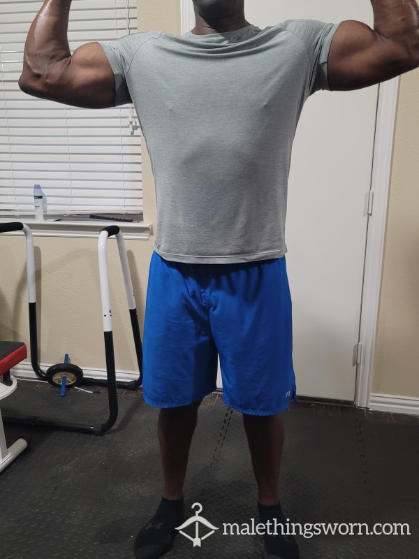 Gray Gym Shirt – Drenched, Clinging, Alpha-Scented (1 Of 1)