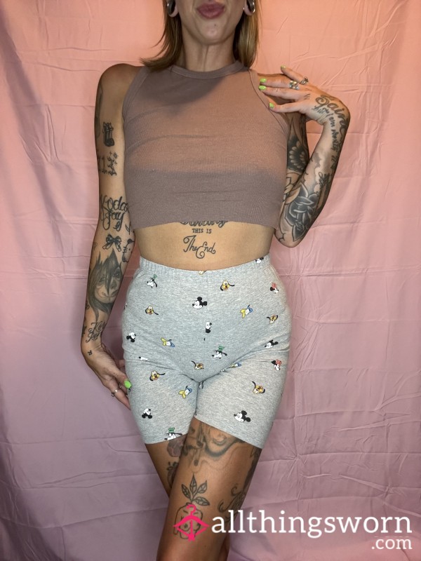 Gray, Mickey Mouse Shorts - 🩳