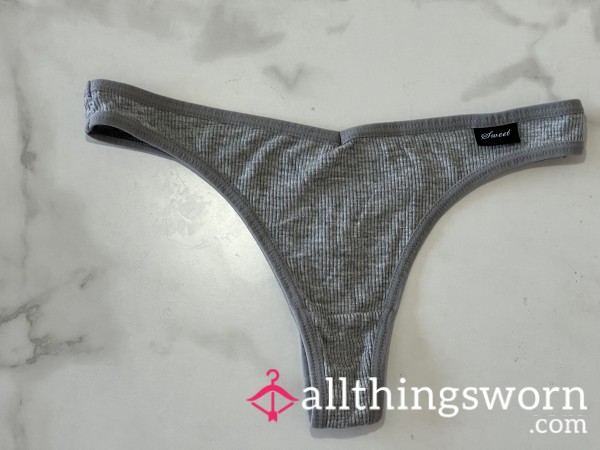 XS Gray Ribbed Panty