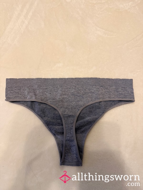 Gray Thong Worn For 24 Hours