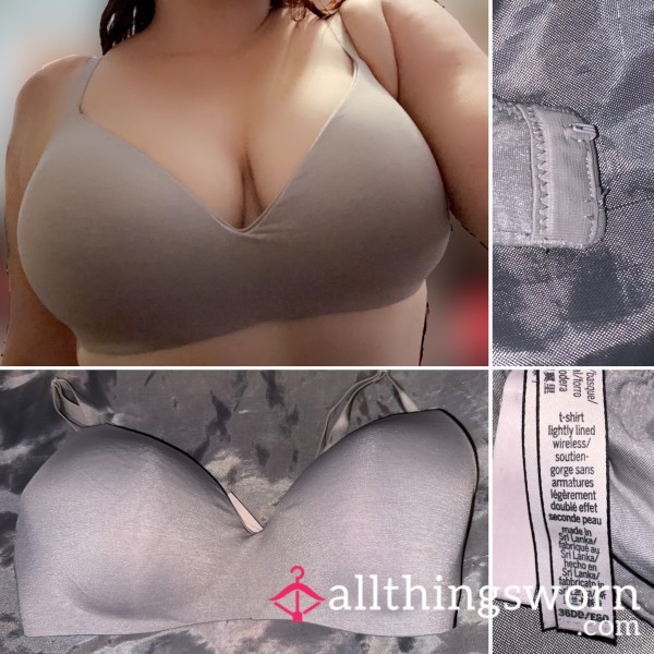 Gray Tshirt Wireless Bra 🩶