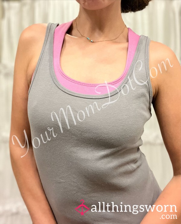 🎽 Gray Workout Cotton Tank