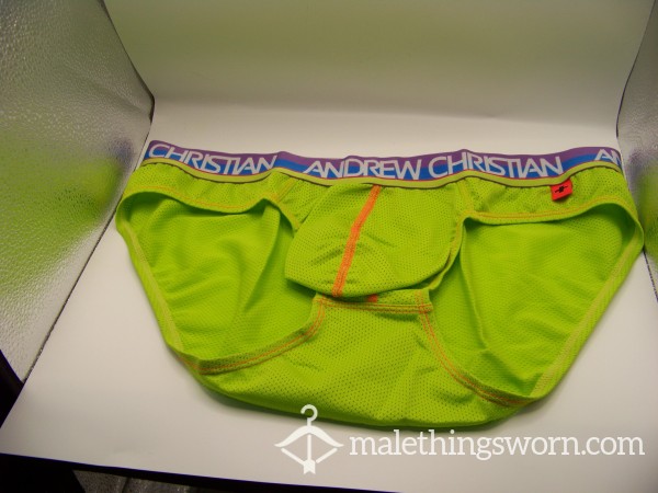 Green AC Mesh Briefs Size XL