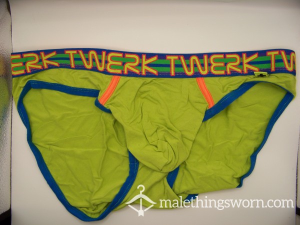 Green AC Twerk Briefs Size XL