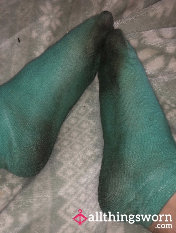 Green Ankle Socks