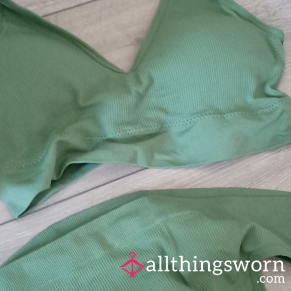 Green Bra And Panty Set