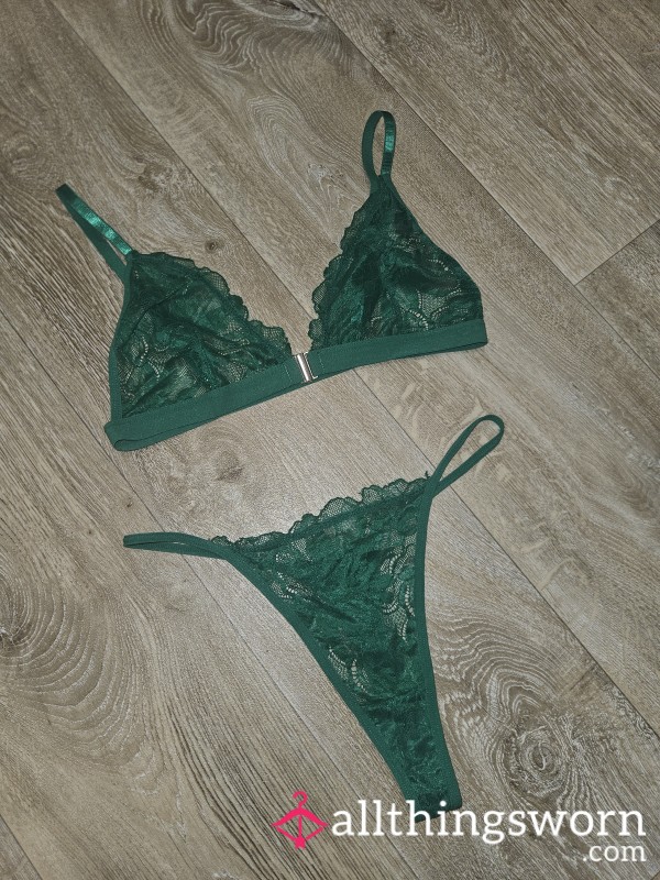 💚 Green Bralette & Thong Set 💚