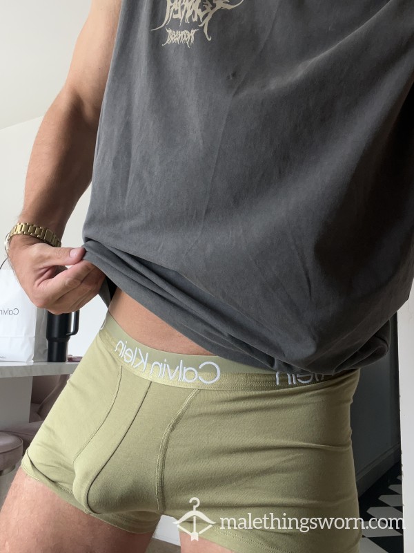 Green Calvin Klein Boxers