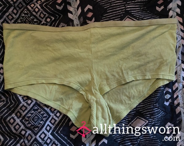 93% COTTON (2 Day Wear)Green Boyshorts