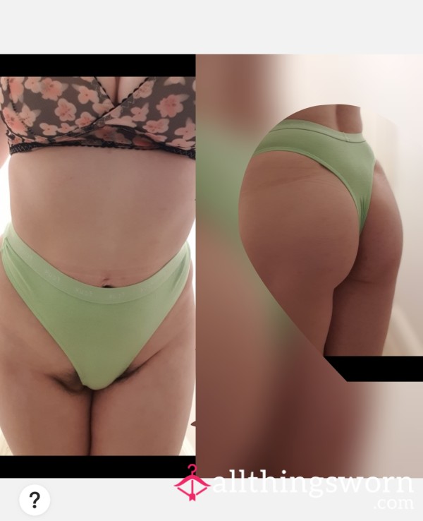 Green Cotton FCUK Thong 🌹48hr Wear 🌹 Inc. Del. 🌹