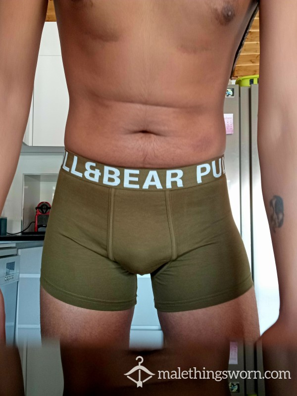 Green Cotton Pull&Bear Tight Boxers