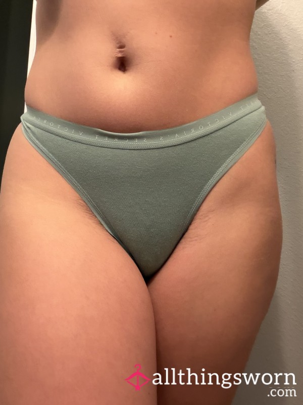 Green Cotton Thong