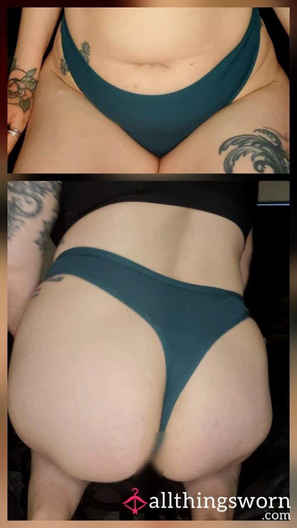 Green Cotton Thong