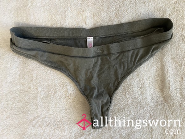 GREEN COTTON VICTORIA SECRET THONG