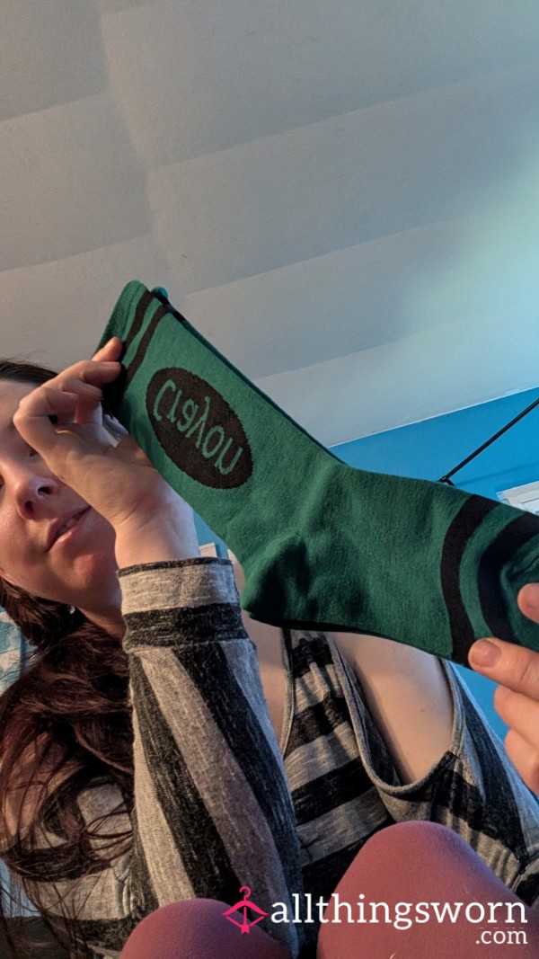Green Crayons Socks