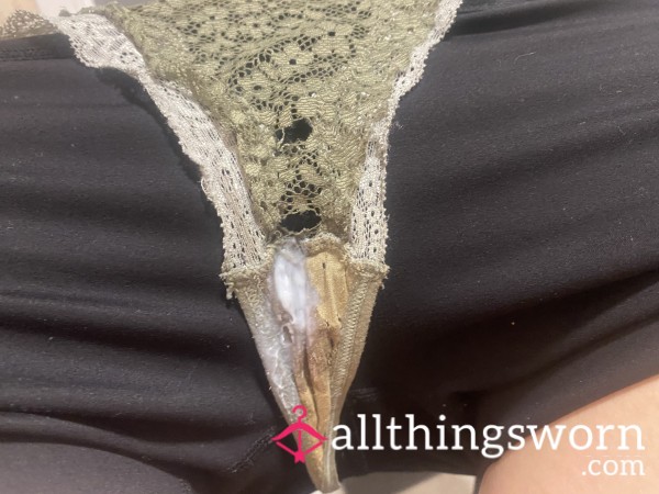Green Creamy Thongs