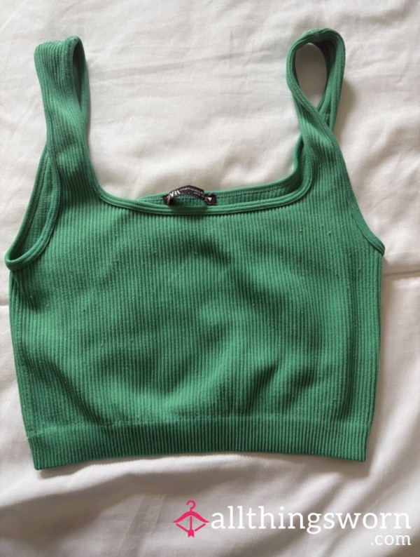 Green Crop Top