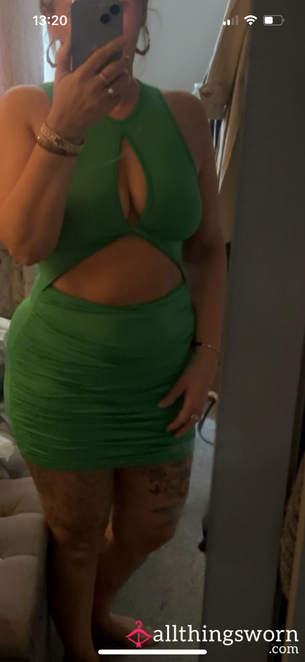 Green Cut Out Dress