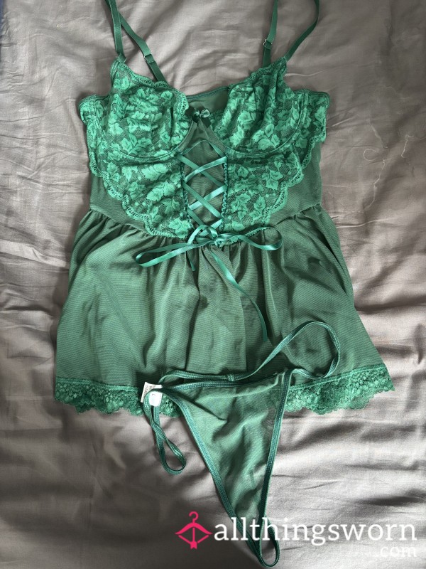 Green Fairy Dress And Thong (unworn Before Send)