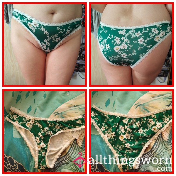 Green Flor*l Knickers