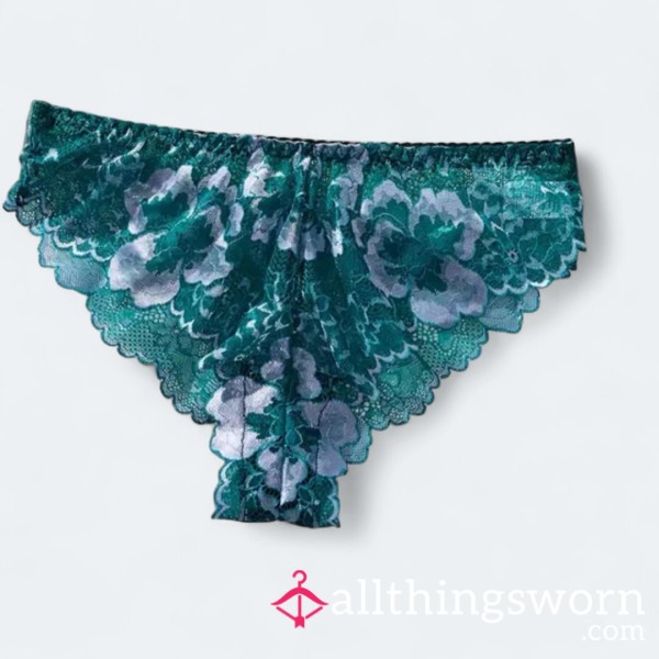 Green Flor*l Lace Panty L