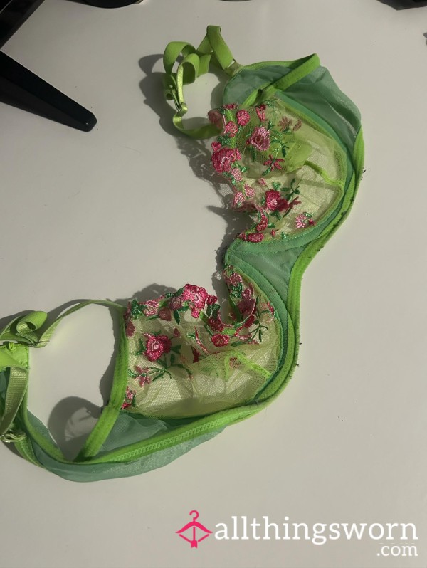 Green Flor*l Lingerie Xx