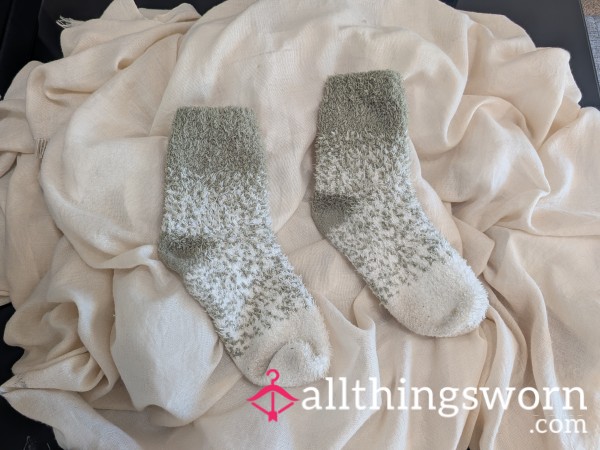 Green Fuzzy Socks