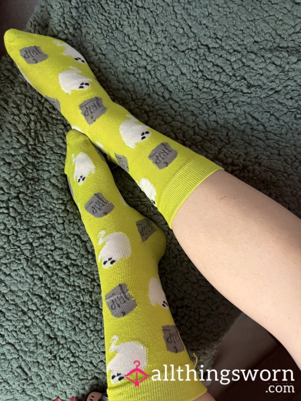 Green Halloween Tube Sock