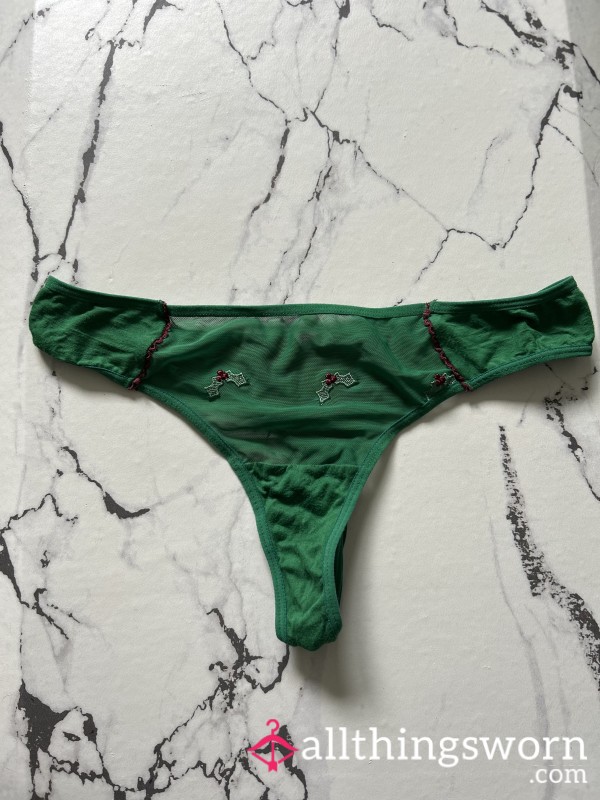 Green Holiday Thong