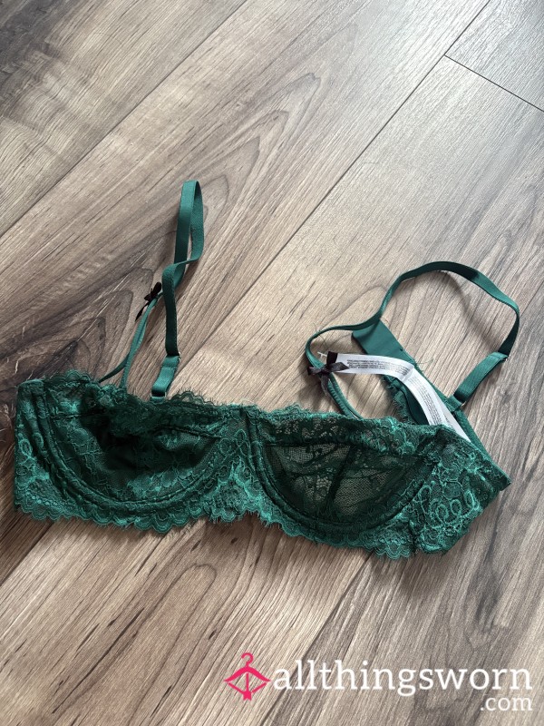 Green Lace Bra
