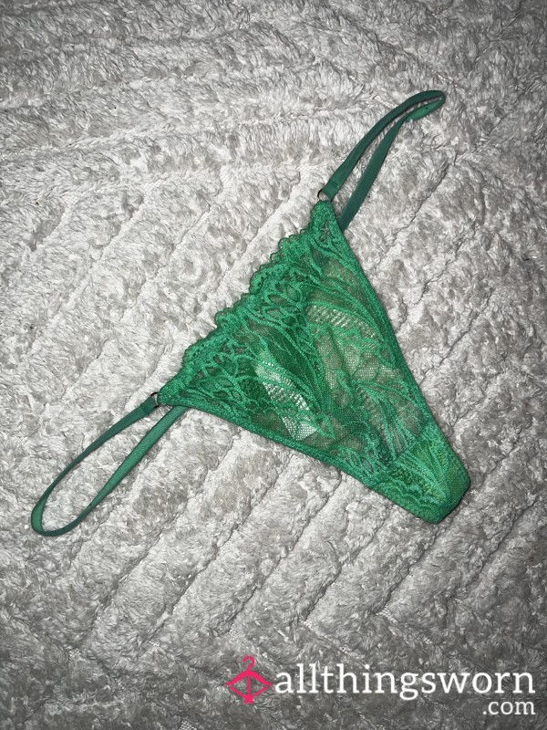Green Lace Thong - Pre Worn 💚