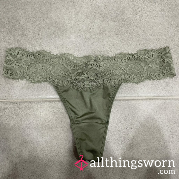 Green Lace Thong