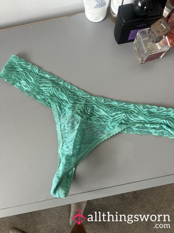 Green Lace Thong