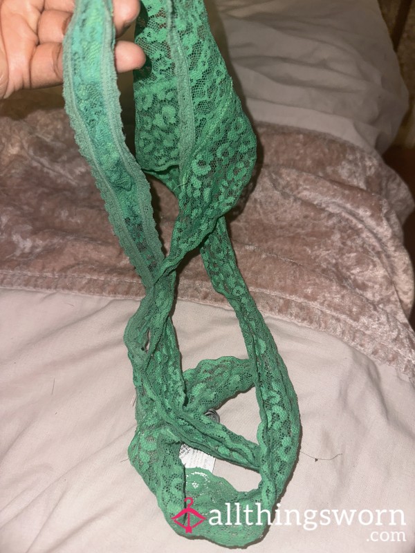 Green Lace Thong