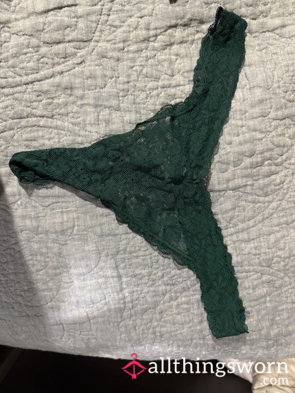 Green Lace Thong