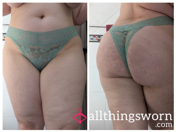 Green Lace Thong
