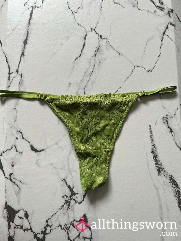 Green Lace Thong