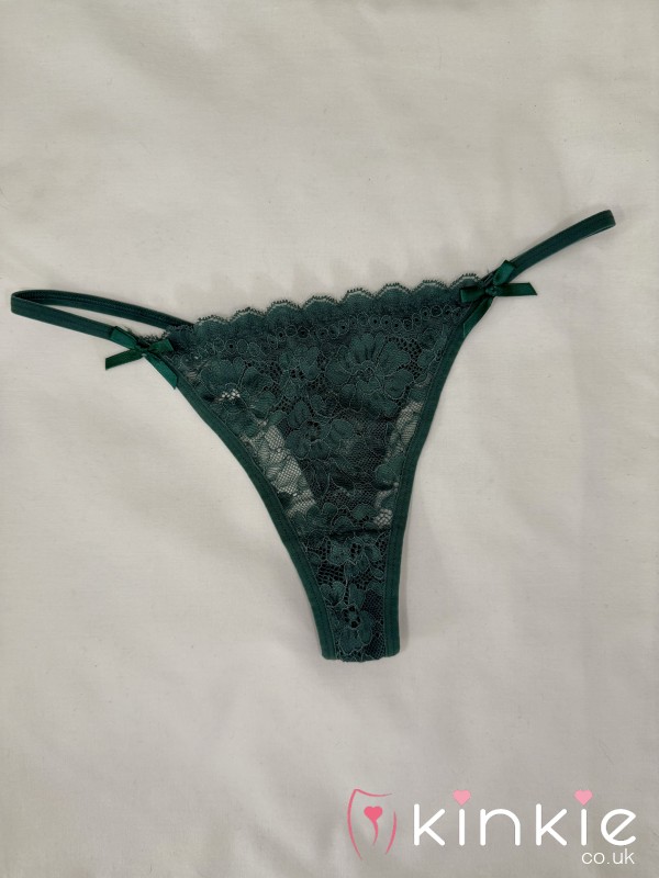 Green Lace Thong - Worn To Order 💕