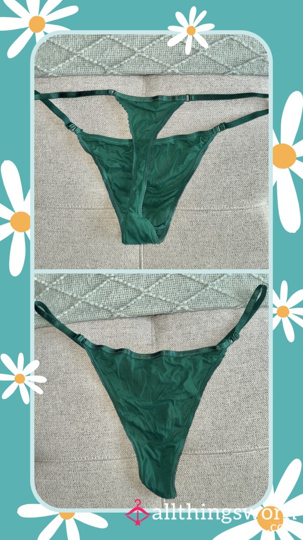 Green Mesh Thong 💚