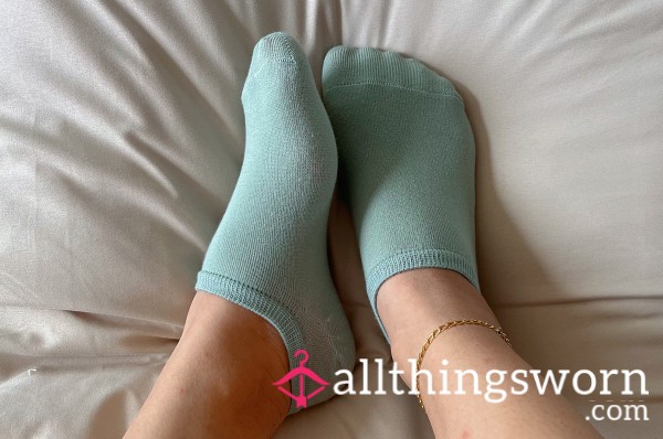 Green No Show Socks