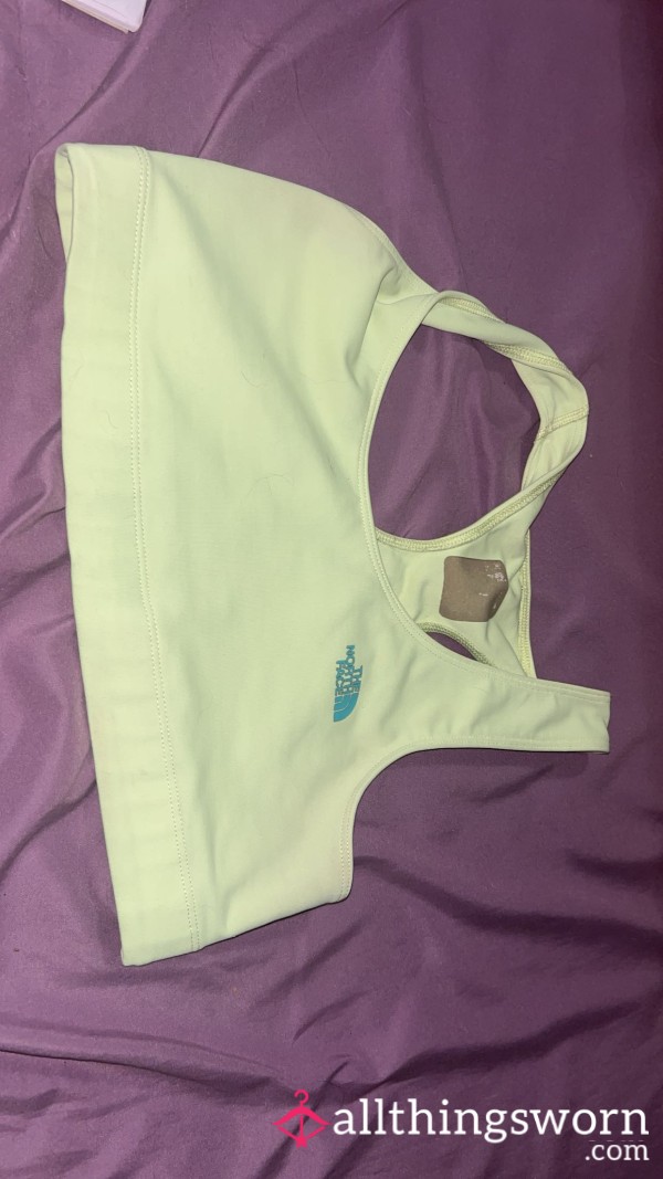 Green North Face Sports Bra
