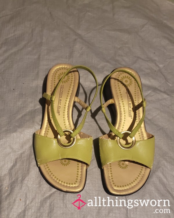 Green Open-toed Sandals
