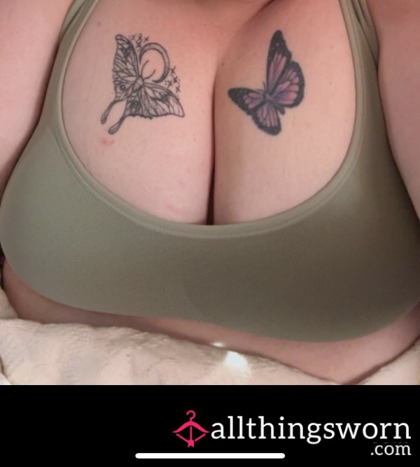 Green Padded Sports Bra