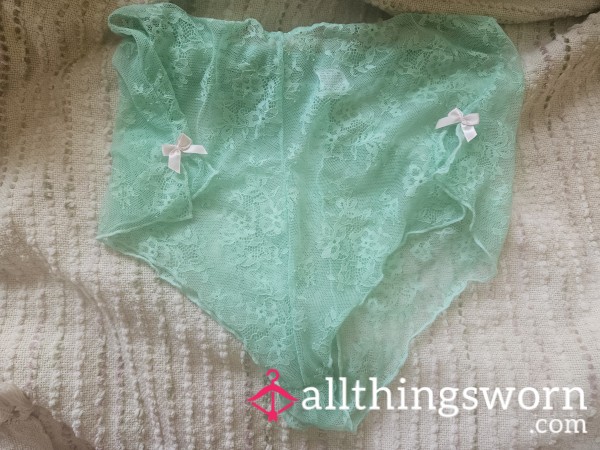 Green Panties With Pink Bows Large