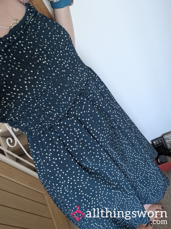 Green Polka Dot Dress, Very Well Worn