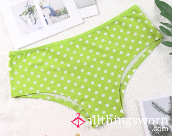 Green Polka Dot Panties