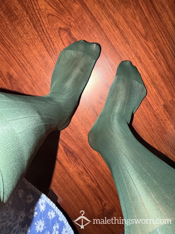 Green Sheer Nylon Socks