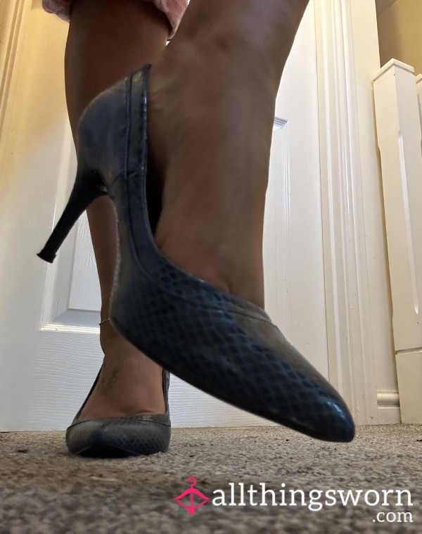 Green Snake Skin Next Heels Size 6