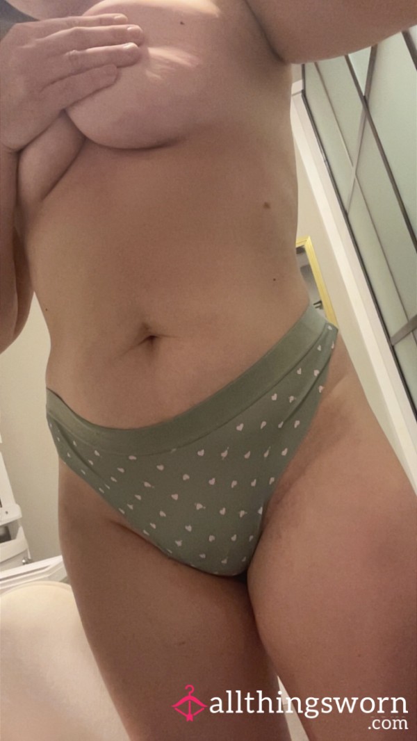 Green Spandex Material With Hearts